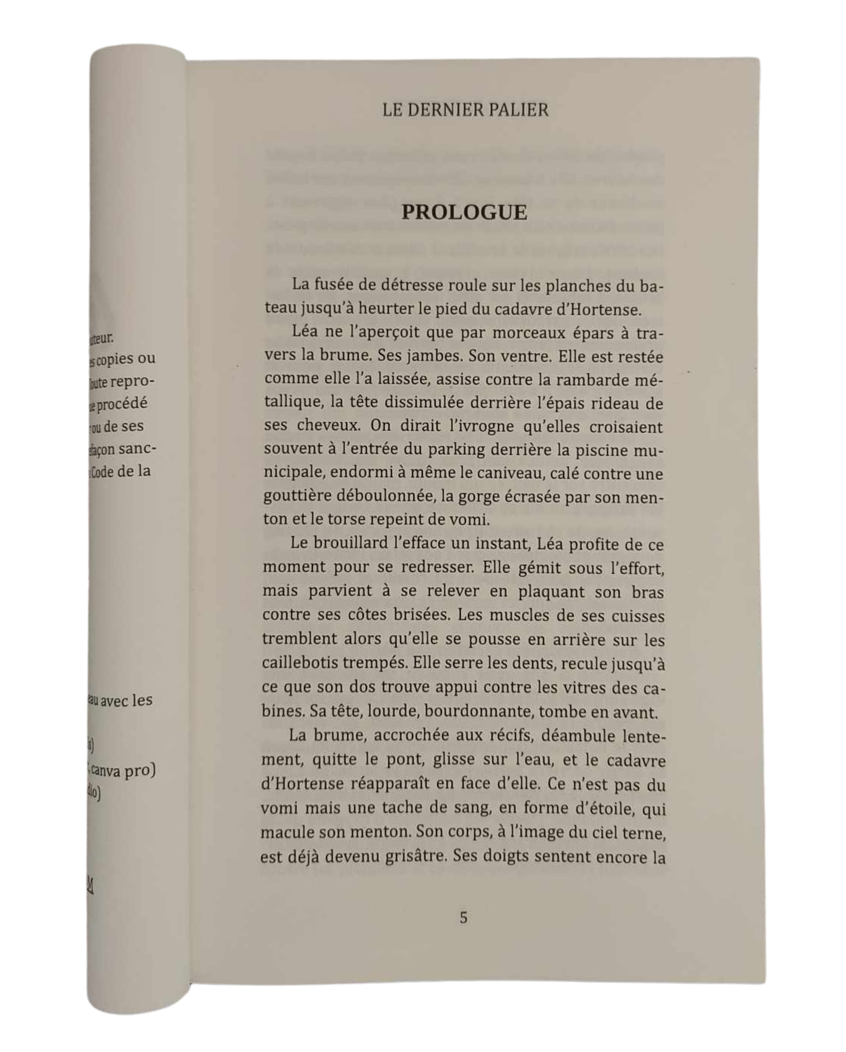 première page du roman